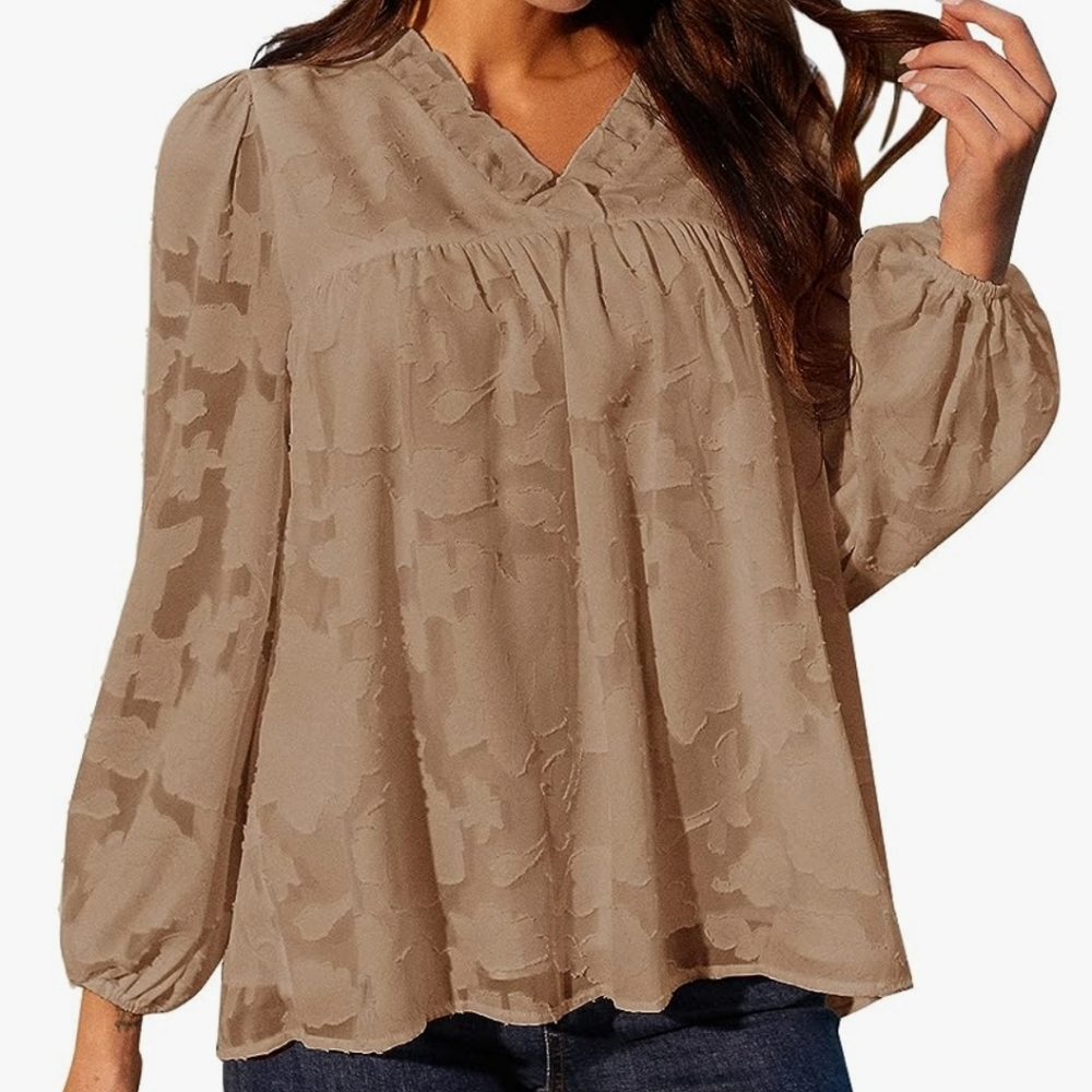 Zaful Brown Blouse Size XL